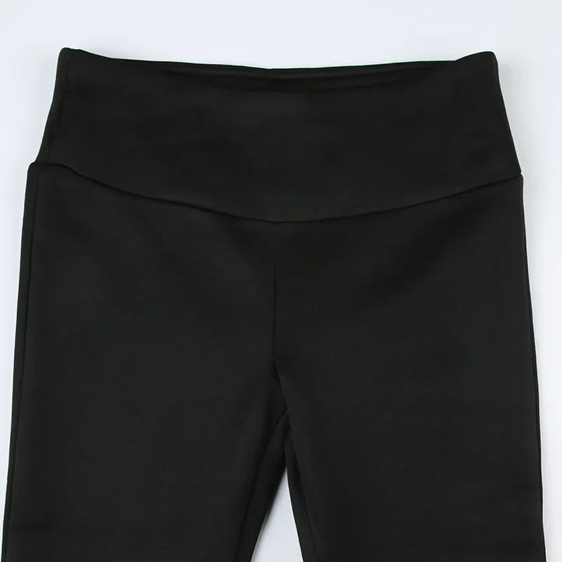 Women's Casual and Sexy Flared Trousers, Solid Color, Slim Fit, Low Rise, Bootcut, Autumn/Spring Fashion, Streetwear, Y2K, 2024
