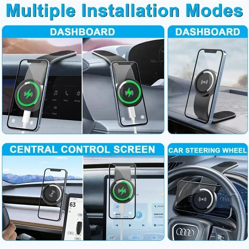 Support de téléphone magnétique pour voiture, Support magnétique pour tableau de bord de voiture, pour Macsafe iPhone 15 14 13 12 Pro Max