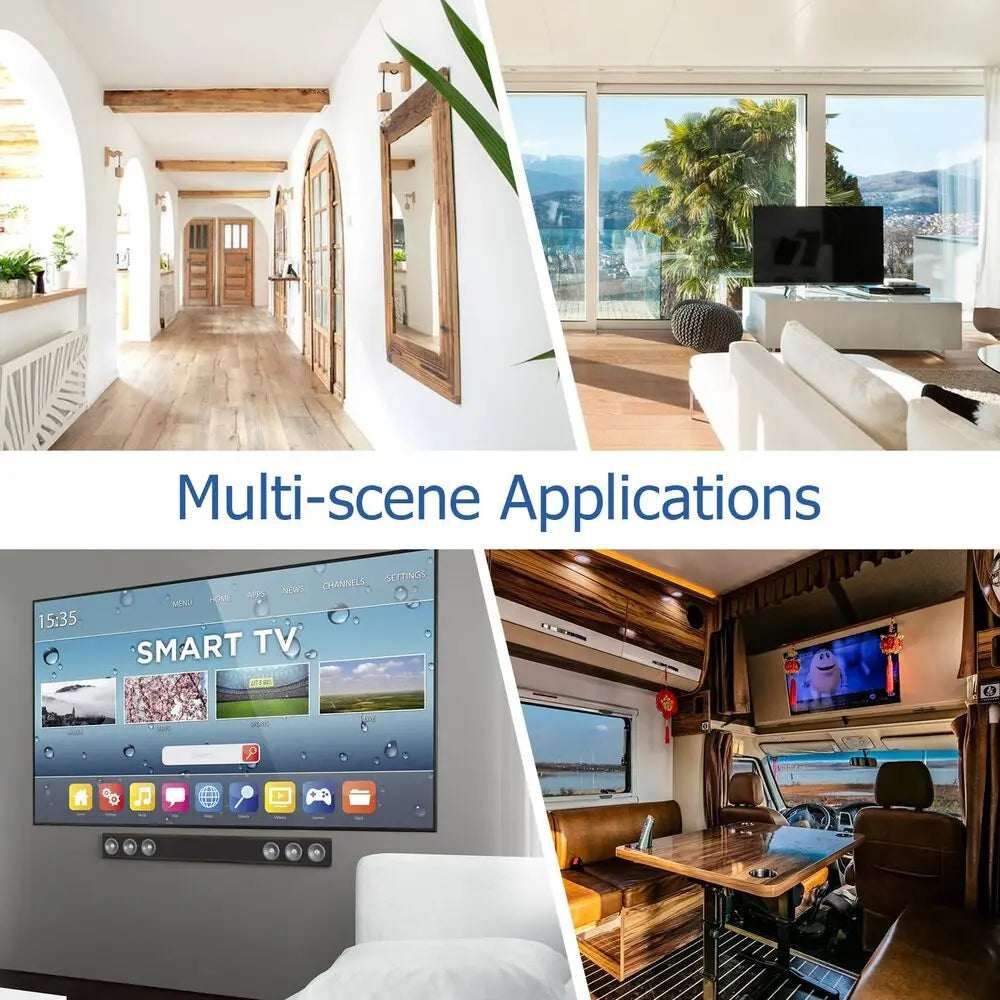 Antenne Smart TV pour l'extérieur et l'intérieur, TV numérique HDTV améliorée, amplificateur de signal, prise en charge de plus de 2024 Beauté, 450, 4K, 1080p, 9.84 pieds
