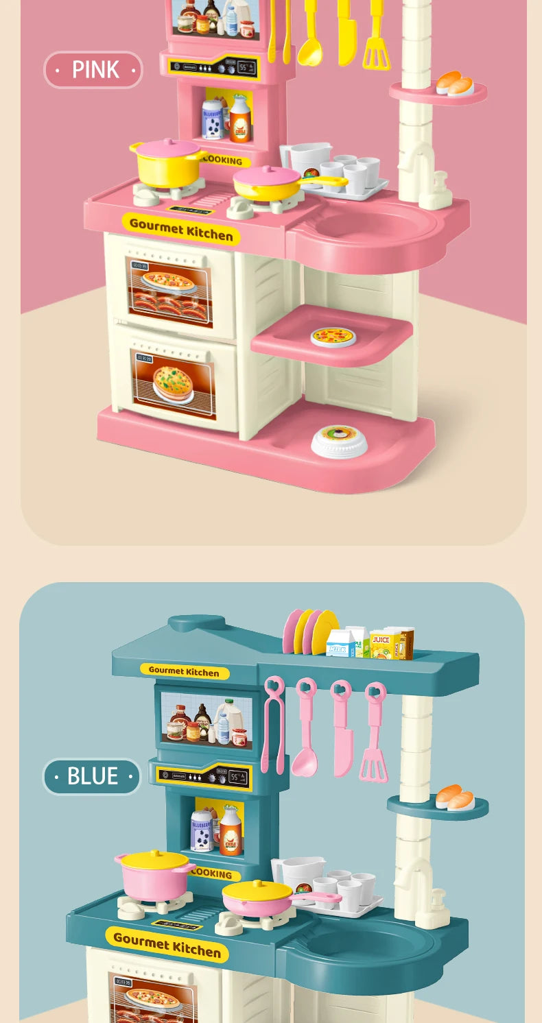 Accessoires de cuisine pour enfants, ensemble de jeu, jouets, aliments de cuisine, casseroles, Pots à lait, fourchette à pain pour enfants de 3 ans et plus, garçons et filles