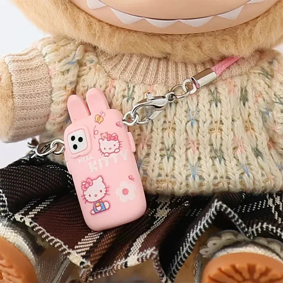 Pour Labubu accessoires pour Crybaby accessoires Style dessin animé appareil photo téléphone sac en peluche poupée accessoires pendentif ventilateur cadeau d'anniversaire