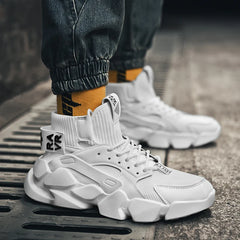 Chaussures pour hommes nouveau haut de gamme Beige hommes baskets grosses hommes chaussures rehausser la mode décontracté grande taille amortissement chaussures de Tennis Zapatillas