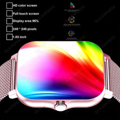 2025 nouvelle montre intelligente hommes femmes cadeaux 1.83 ''écran tactile complet Sport Fitness Tracker Smartwatch hommes BT appels numérique smarthwhatch