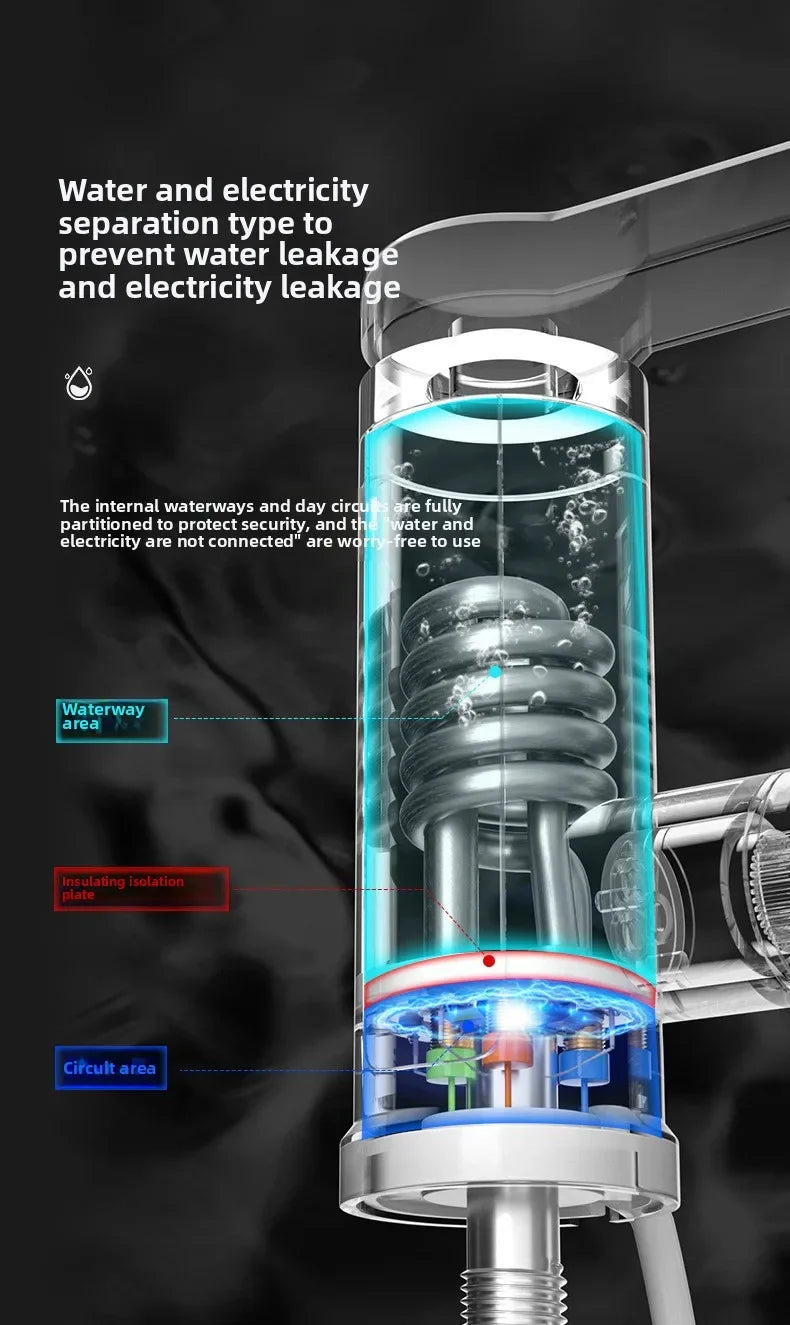 Chauffe-eau électrique 220V, robinet de cuisine, chauffage instantané sans réservoir, mélangeur chauffant coulant, affichage numérique