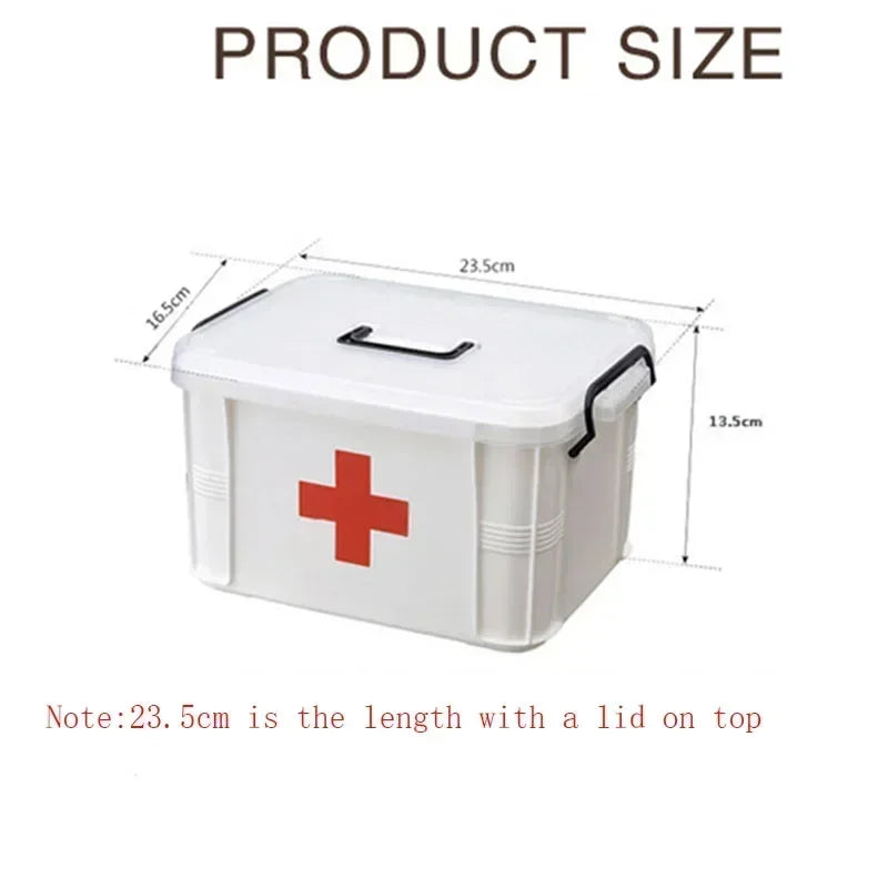 Trousse de premiers secours, boîte de rangement de médicaments, boîte d'urgence Portable, boîtes à médicaments domestiques à Double couche, Kit médical, organisateur de rangement