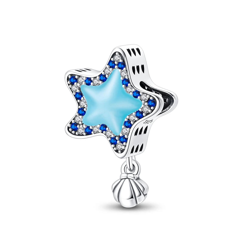 Pendentif de Collection d'écologie marine en argent Sterling 925, mignon, méduse, hippocampe, baleine et tortue, bijoux fins, cadeau de fête sur la plage