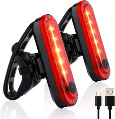 Feu arrière de vélo vtt, lumière rouge, lampe de sécurité chauffante, Rechargeable par USB, lumière Led, accessoires de vélo