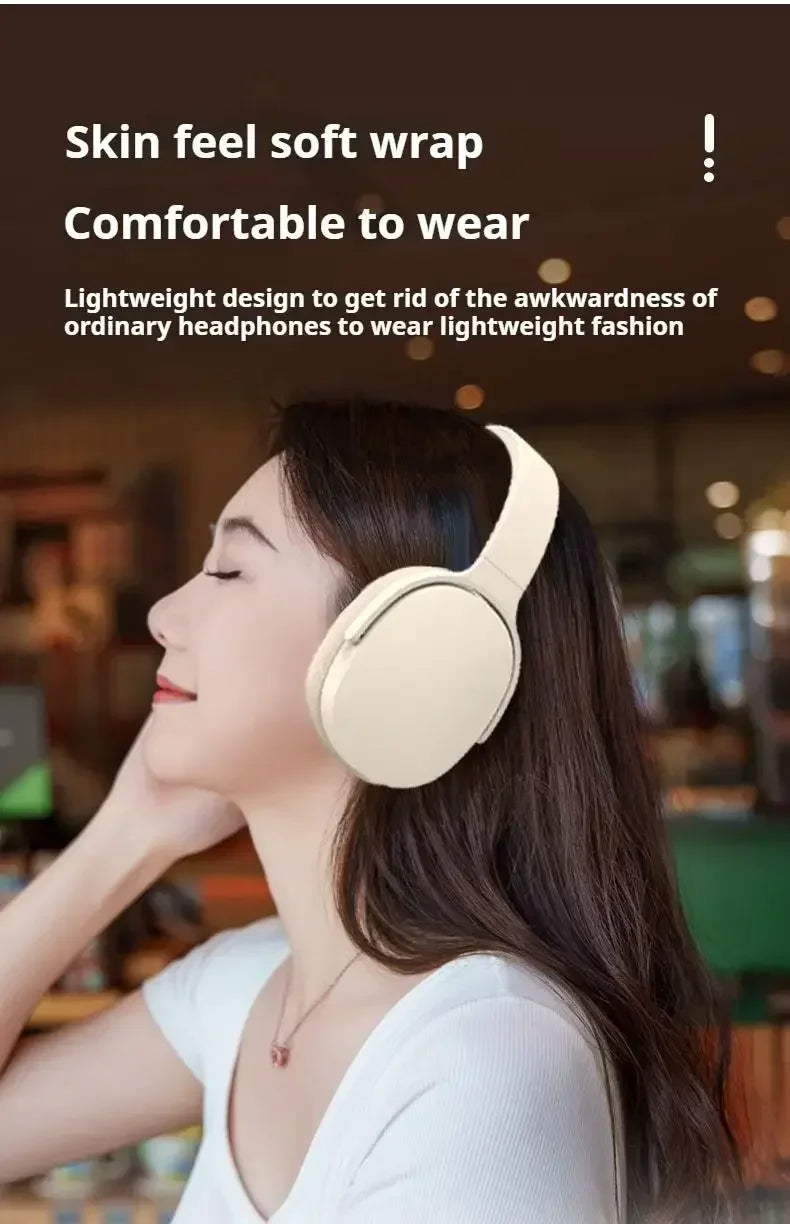 Casque sans fil Bluetooth casque sur l'oreille Hifi stéréo véritable sport écouteurs TF AUX lecteur de musique avec micro HD