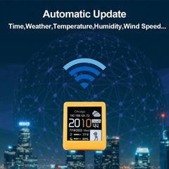 Petite Station météo Wifi intelligente Portable, affichage météo, température, humidité, heure, réveil numérique, décoration de bureau pour la maison