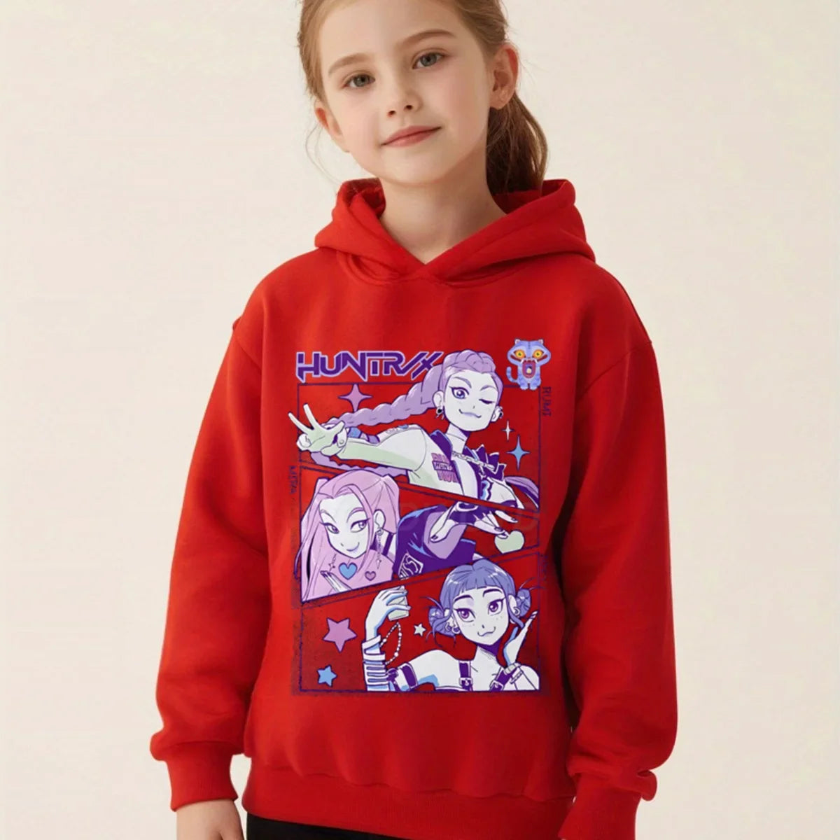 Enfant en bas âge fille vêtements KPop démon chasseurs à capuche filles mode sweat-shirt décontracté film nouveaux enfants k-pop démon chasseurs hauts à capuche