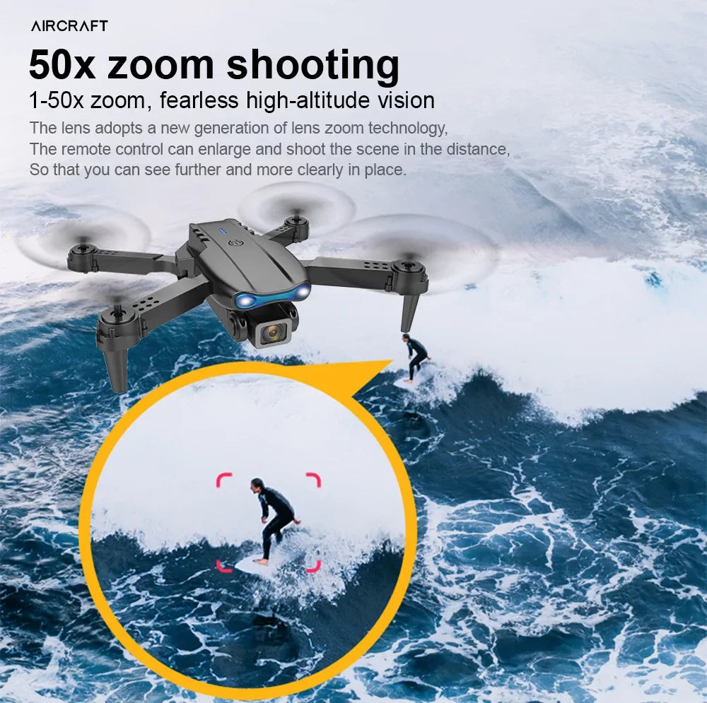 Drone professionnel HD E99Pro 4k double WIFI fpv quadrirotor avion avec évitement d'obstacles pour caméra de Drone de photographie aérienne