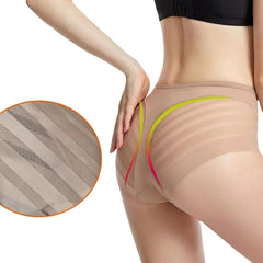 2 pièces/ensemble glace soie ventre contrôle culottes femmes taille haute Shapewear pantalon femme Sexy Lingerie sous-vêtements amincissants M-3XL slips