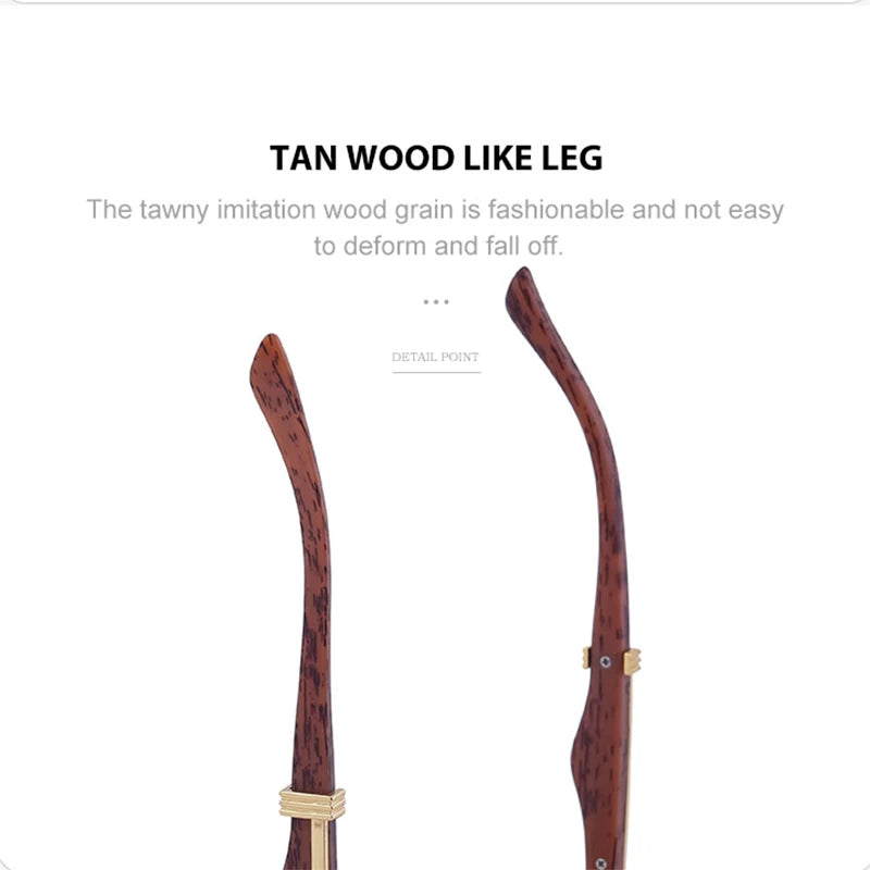Frameless square wooden sunglasses for men and women, vintage, fashionable, luxury, retro, 2023