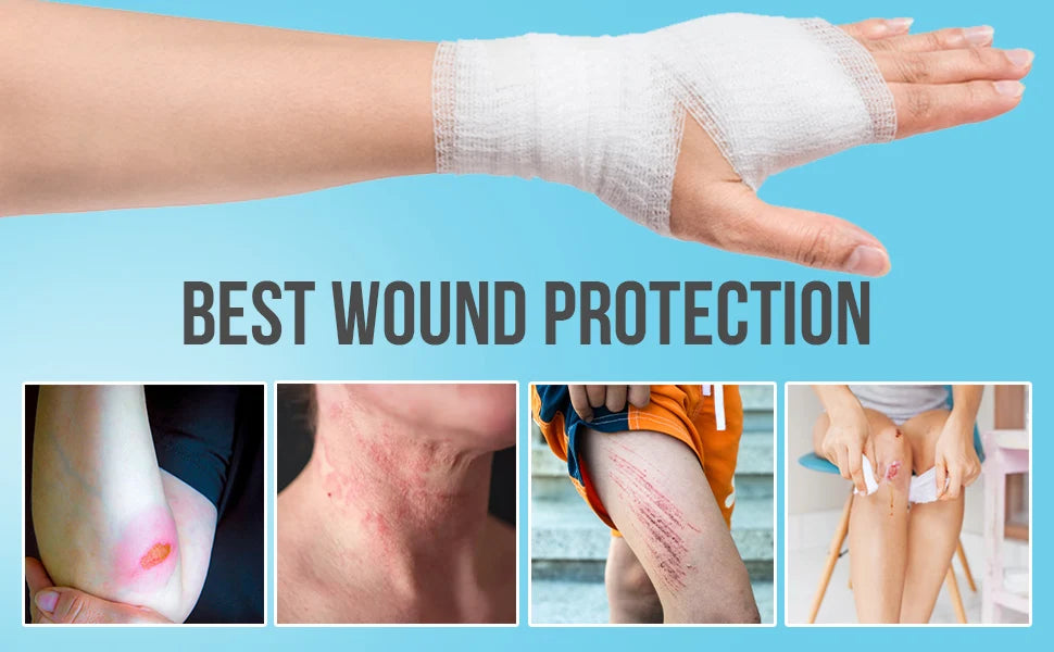Rouleaux de bandage en gaze, bandages élastiques jetables, en coton respirant, pour soins des plaies, Kits de survie pour soins infirmiers, 1/3/5/6 rouleaux