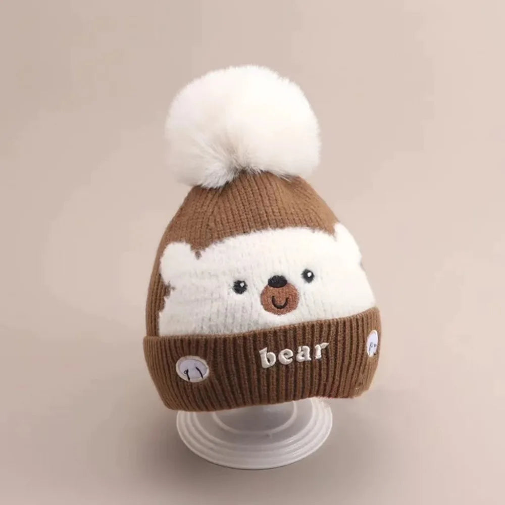 Nouveau haute qualité 2-5 ans bébé tricoté chapeau chaud épaissir enfants cache-oreilles casquette coupe-vent tricoté laine chapeau automne hiver