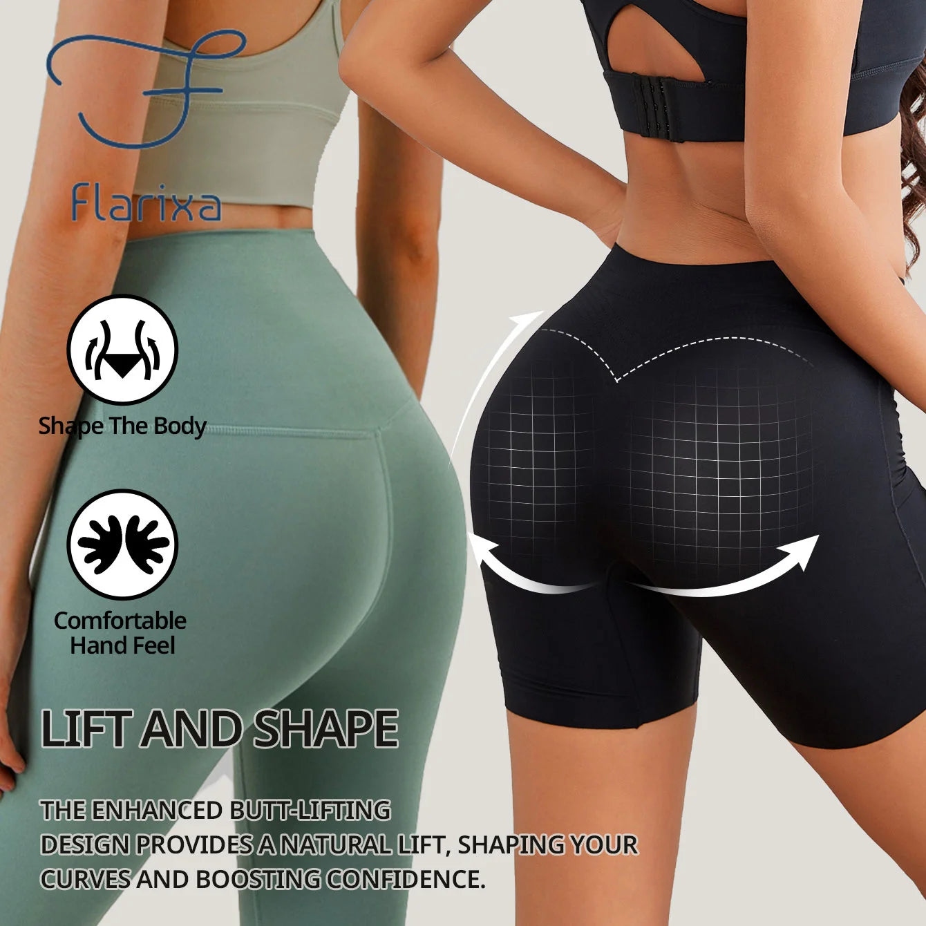 Flarixa – short sans couture pour femmes, pantalon de sécurité Double taille, taille haute, grande taille, Boxer en soie glacée, jupe Anti-Friction