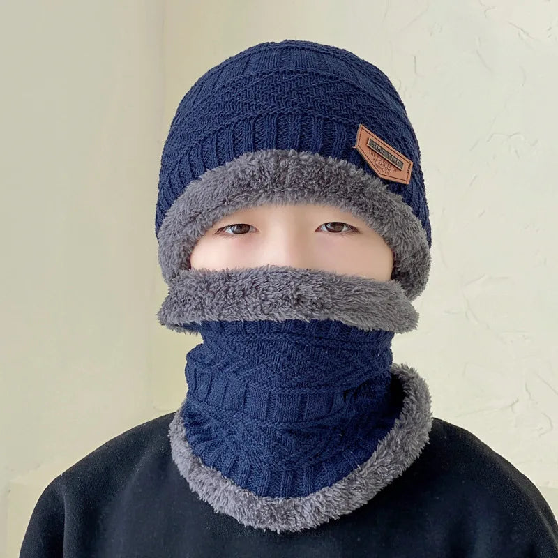 Enfants chaud tricoté chapeau écharpe ensemble enfants automne hiver chapeau doux tricoté Bonnet infantile enfants chapeau pour garçons filles