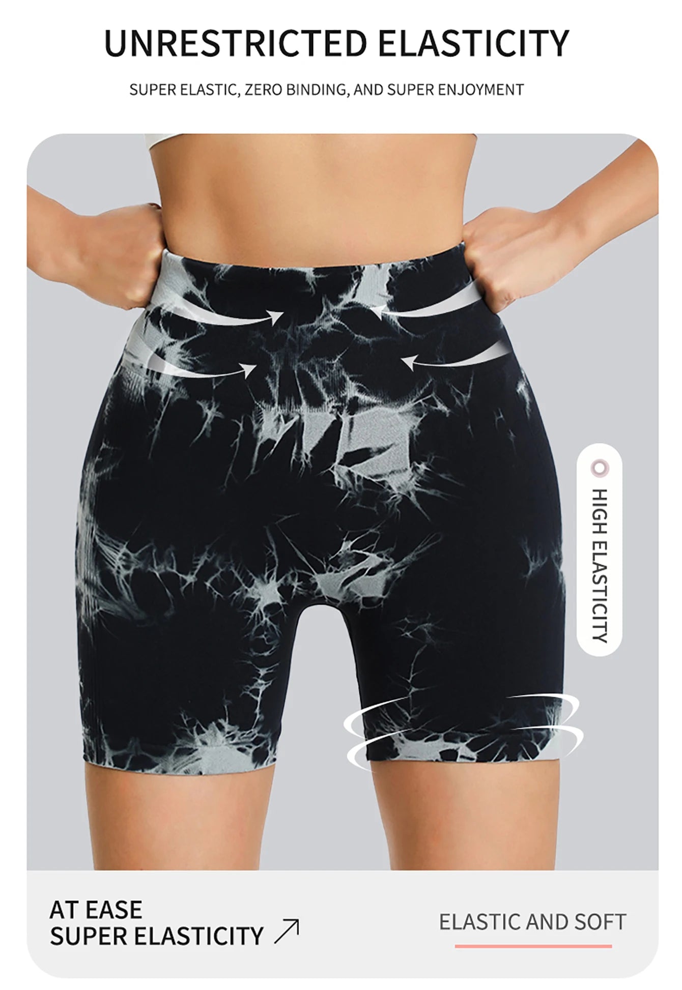 Leggings sans couture Tie Dye pour femmes, pantalons de Yoga taille haute, froissés, collants élastiques de levage des fesses, Leggings de sport à large ceinture