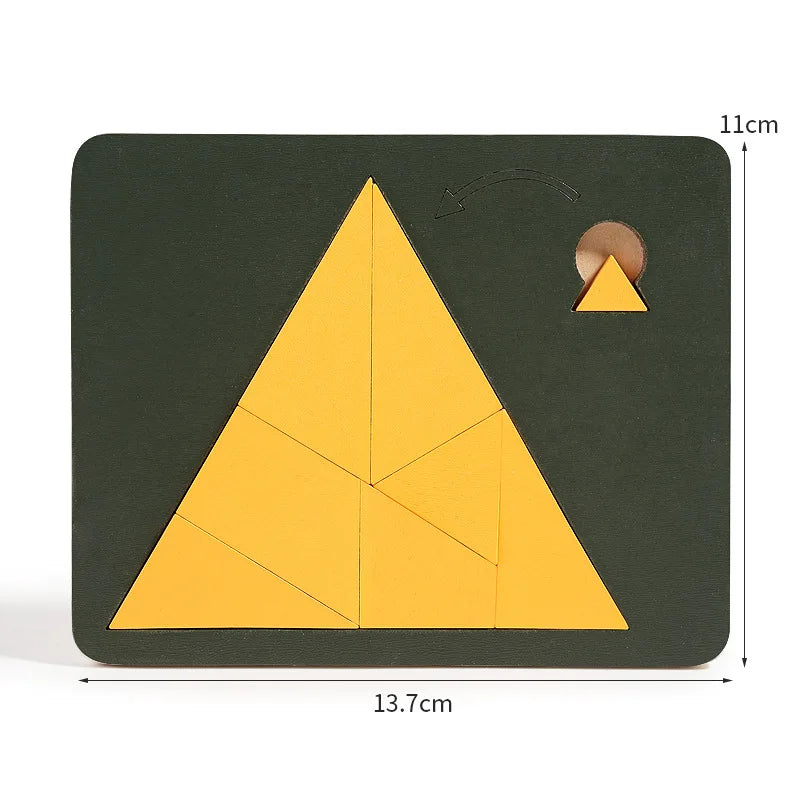 Planche en bois Puzzle enfants éducatif mathématiques Tangram Puzzles jeu jouets pour adultes enfants