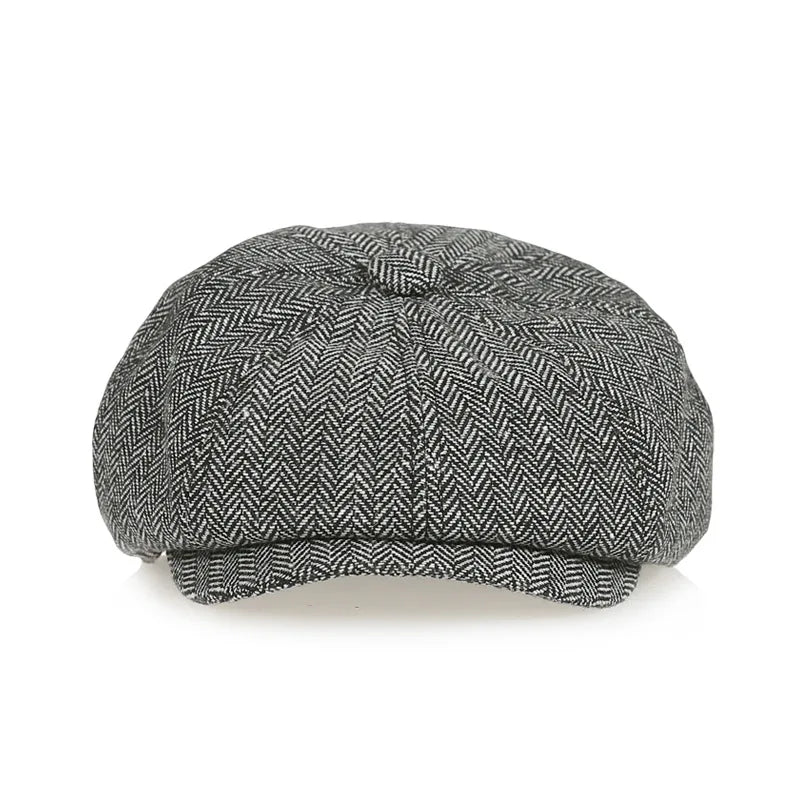 Casquette béret Vintage pour enfants, joli et élégant, chapeau de journal Ca rétro et Tweed pour enfants