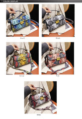 New Luxury Brand Designer Handbag Women's Snake Print Leather Shoulder Bags Fashion Small Square Crossbody Bag Bolsa De Ombro 