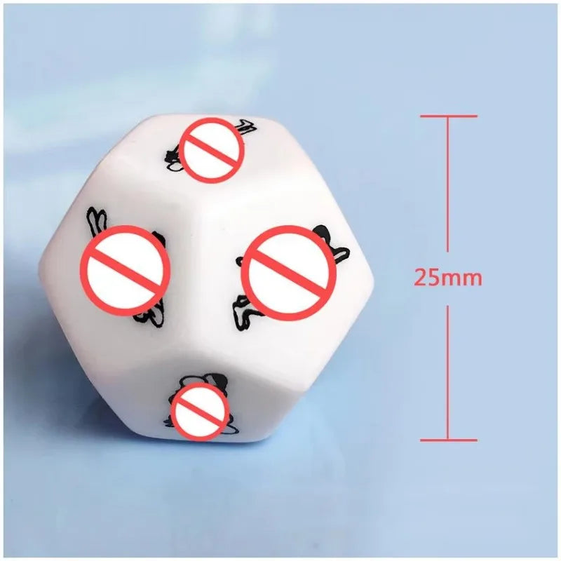 Fun sex dice for couples, 12 sides, love, sexy pose, foreplay, lovers, humor game, romantic party, adult 7.0