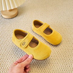 Chaussures en cuir pour enfants 2025 printemps automne nouvelles filles coréennes chaussures de princesse à semelles souples givrées sandale Super douce et confortable
