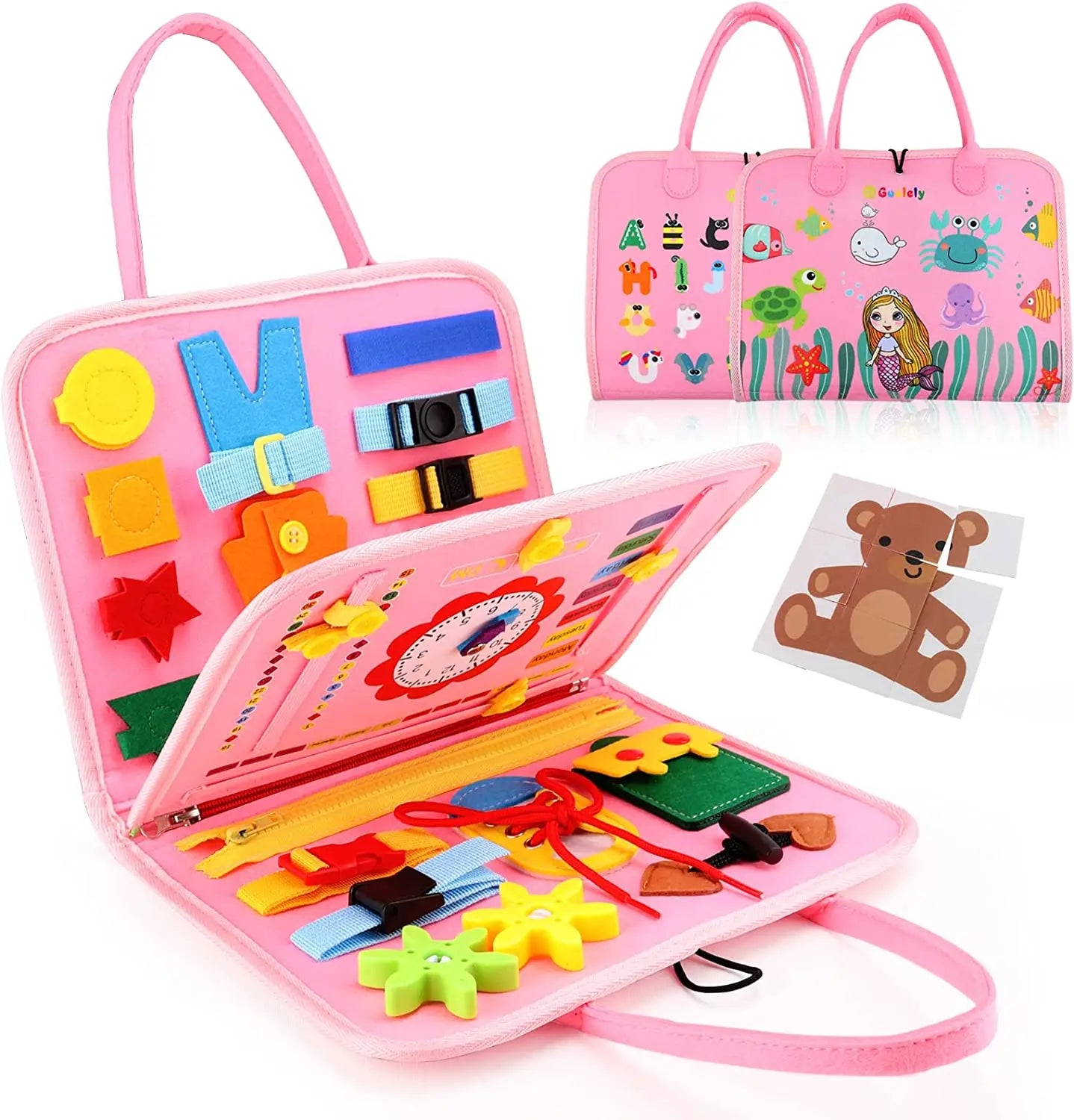 Planche de développement d'activités sensorielles, jouets Montessori, planche d'apprentissage pour les motricité, planche d'apprentissage pour les tout-petits
