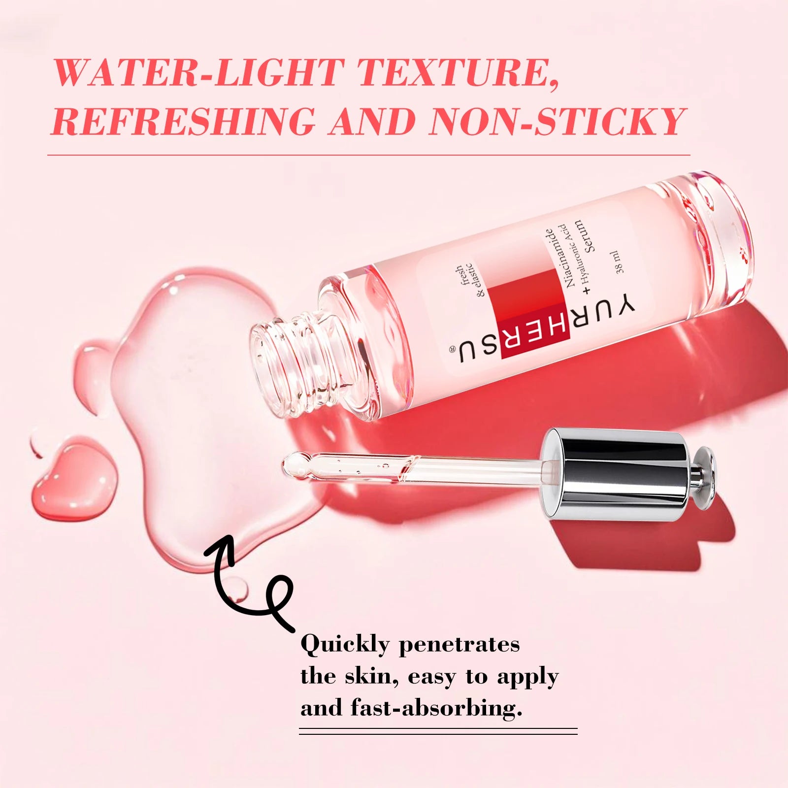 Niacinamide Solution: a translucent and delicate feel, like before