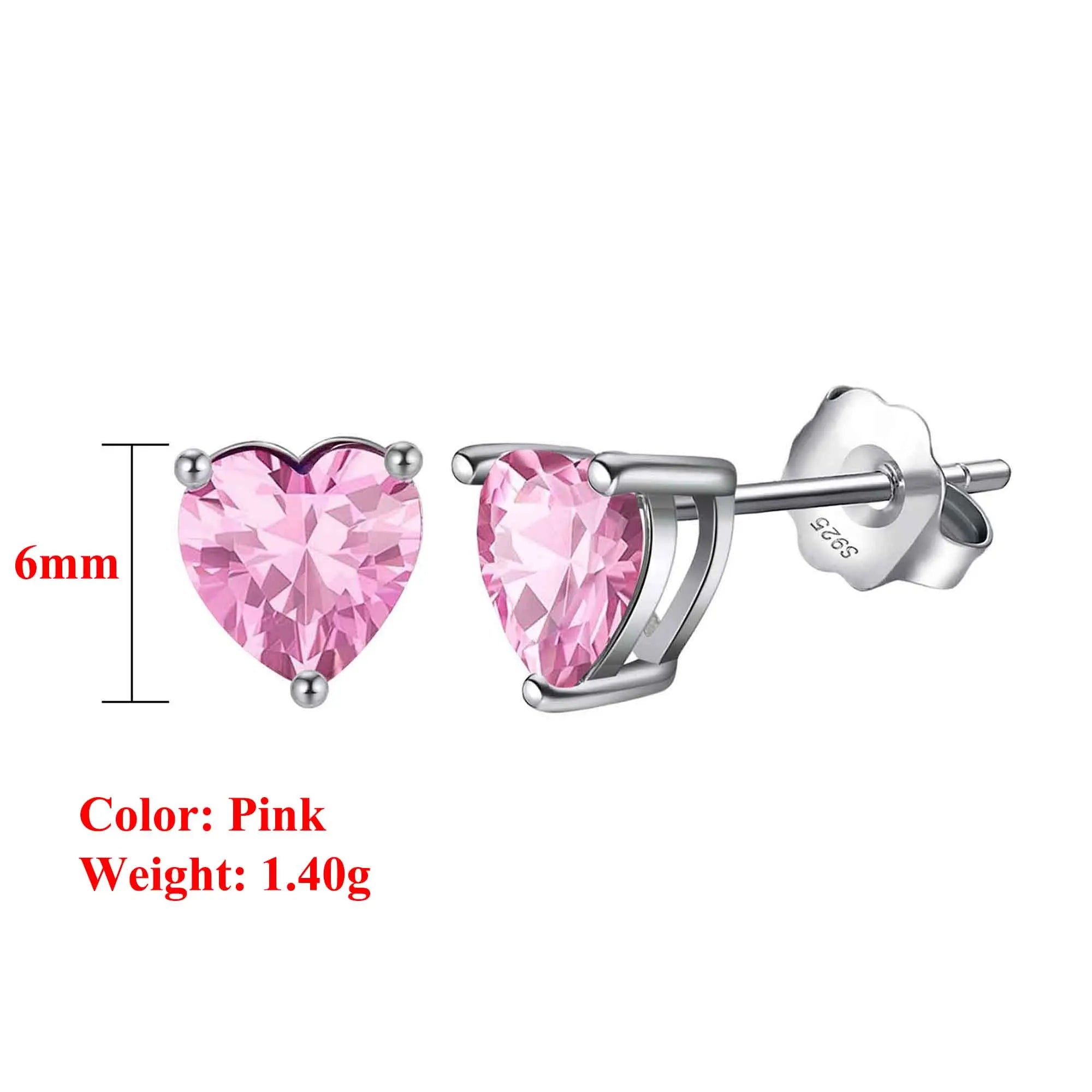 Effie Queen 925 boucles d'oreilles en argent Sterling pierre de naissance pour femmes AAA Zircon cubique 12 couleurs boucles d'oreilles mode fille bijoux SE84