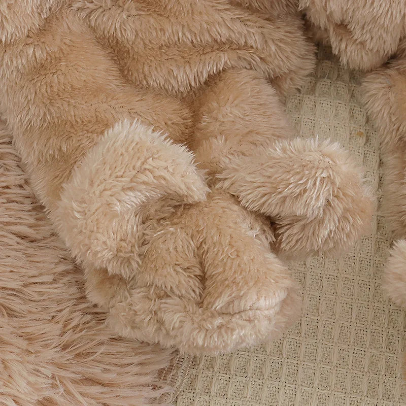 Vêtements d'escalade en peluche pour bébé de 0 à 2 ans, chauds et épais, en coton, avec chien et lapin, dessin animé, nouvelle collection automne et hiver