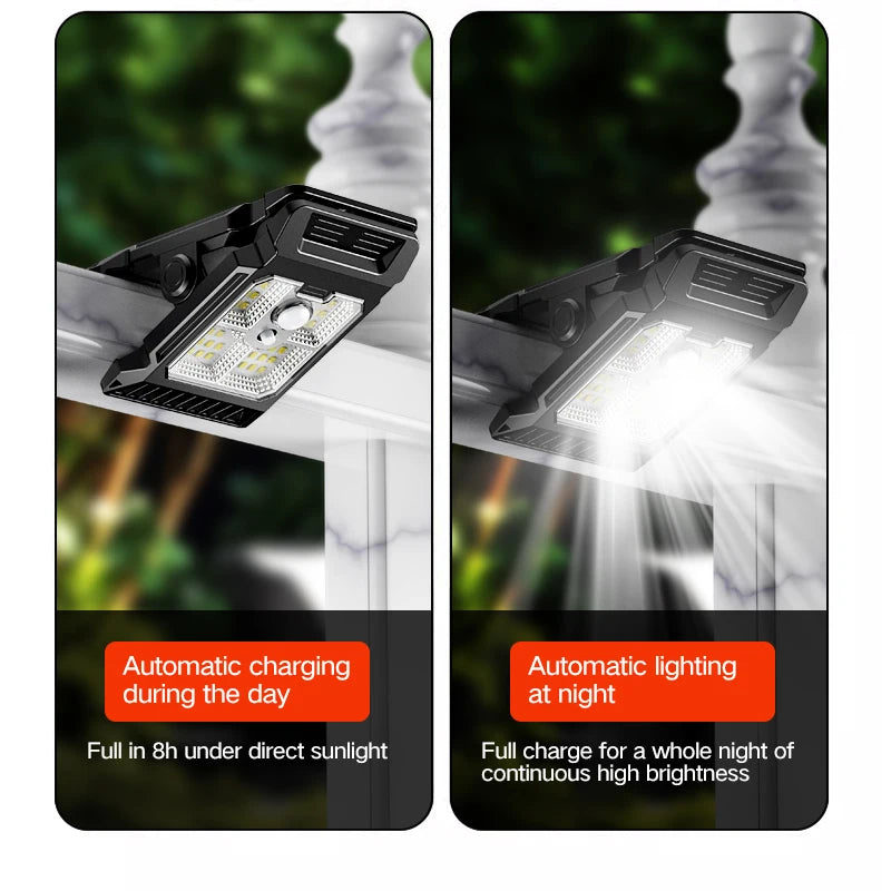 Lampe solaire à détection intelligente améliorée, lampe murale extérieure pour cour, éclairage de jardin, nouvelle collection