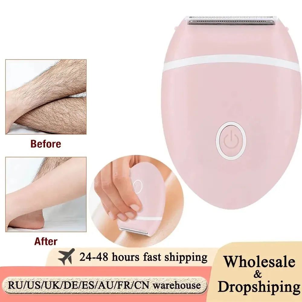 Women's 3-in-1 Electric Razor Mini Shaver Special Hair Removal Kit for Full Body, Underarm, and Intimate Areas