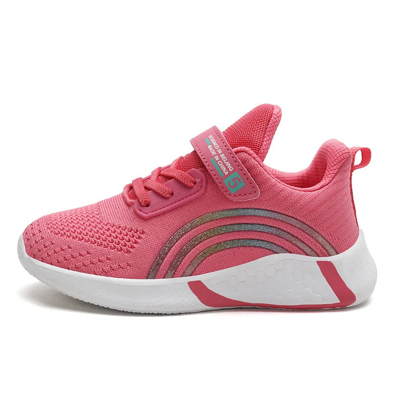Nouveau Design rouge formateurs chaussures pour enfants filles confortable plate-forme fille chaussures de sport grande taille 38 enfants baskets de course