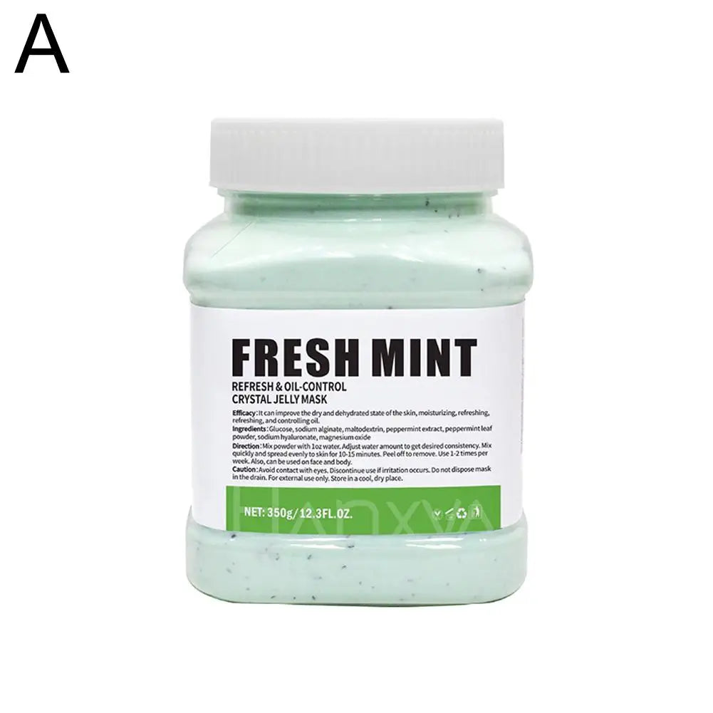 Masque de gelée de cristal de couleur, poudre hydratante, éclaircissante, traitement du visage pour produit de soins de la peau brillant