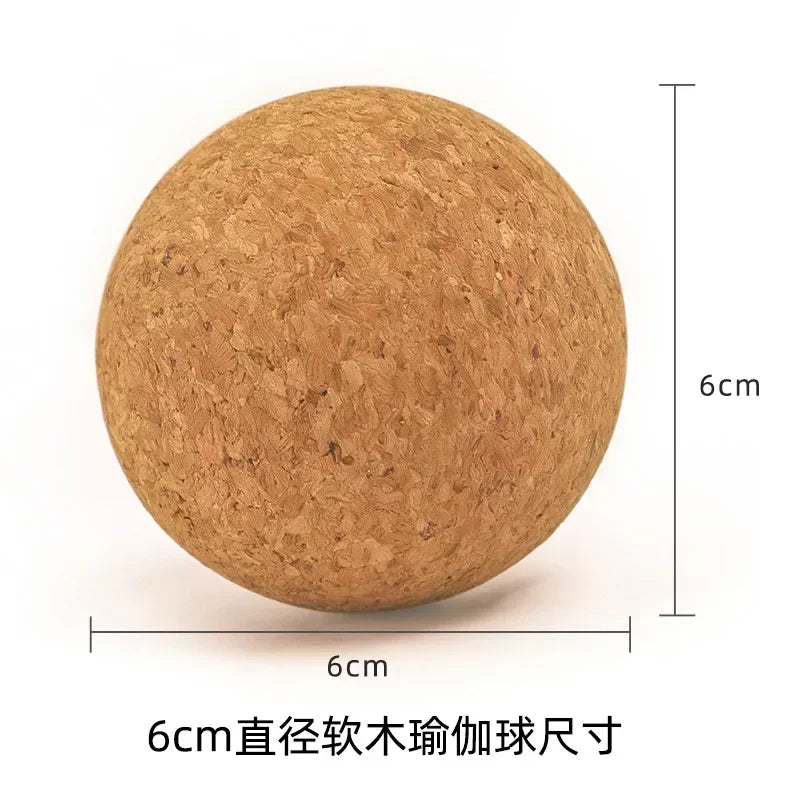Balle de Yoga en liège, boule de Massage Fascia Ф6cm Ф7cm Ф8cm, relaxation des Muscles pour la salle de sport, le Fitness, le Pilates, la danse, outils auxiliaires, thérapie de libération