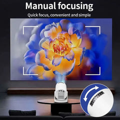 Projecteur de film extérieur 1080P LED, 270 °   Angle réglable, prise en charge USB/TV Box/téléphone/PC pour le camping