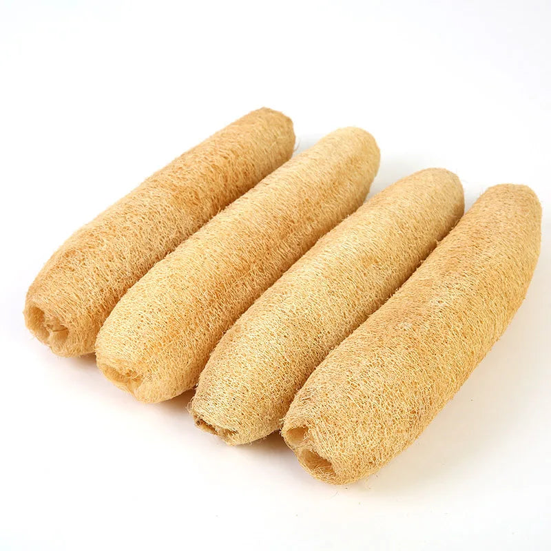 Éponge Loofah Luffa naturelle, biodégradable, forte, nettoyage, longue, antiadhésive, artefact de vaisselle, Pot, brosse, serviettes de vaisselle