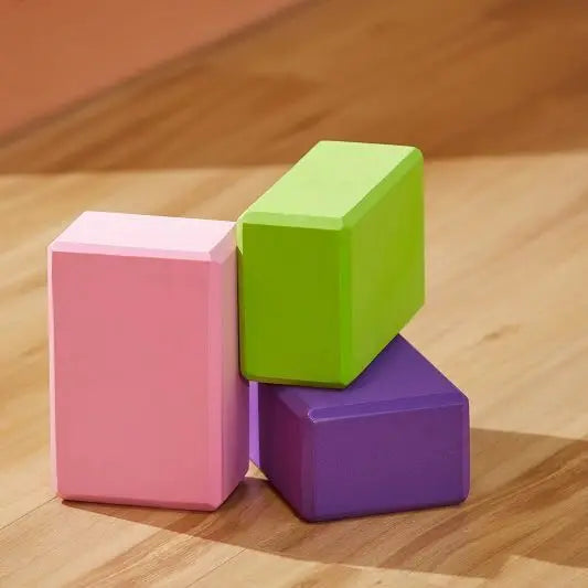 Blocs de Yoga haute densité 1 pièce, briques de Fitness d'entraînement en mousse EVA, blocs de gymnastique antidérapants à poignée extensible Pilates, gymnastique