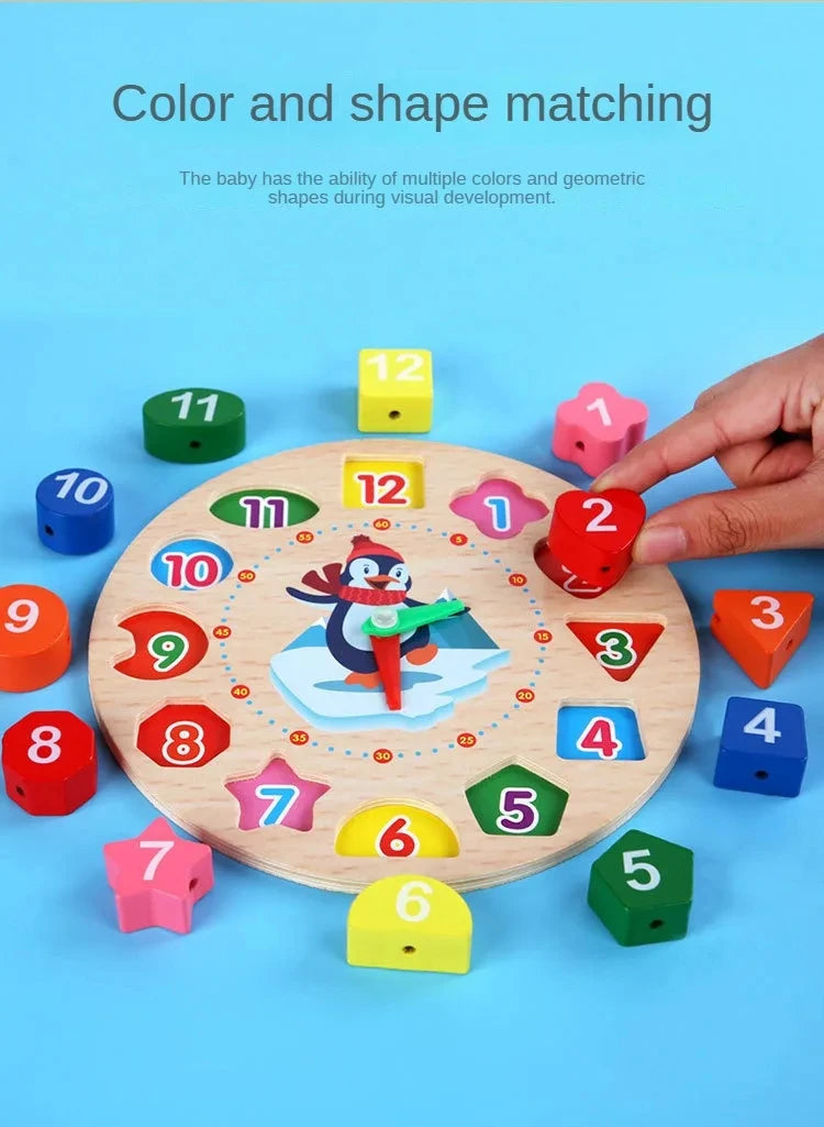 Jouets en bois Montessori pour bébés de 1, 2 et 3 ans, cadeau pour garçons et filles, jeux de développement, puzzle en bois pour enfants, jouet d'apprentissage