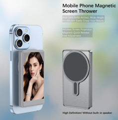 Écran de moniteur Vlog Selfie pour téléphone, caméra arrière pour Selfie Vlog Live Stream, support magnétique pour MagSafe, connexion sans fil w