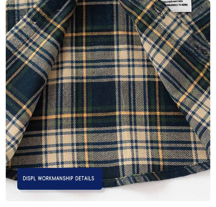 Chemises à manches longues en coton pour enfants, chemisier à carreaux, haut décontracté, vêtements pour bébé, col, garçons, 2-7 ans, nouveau, 2025