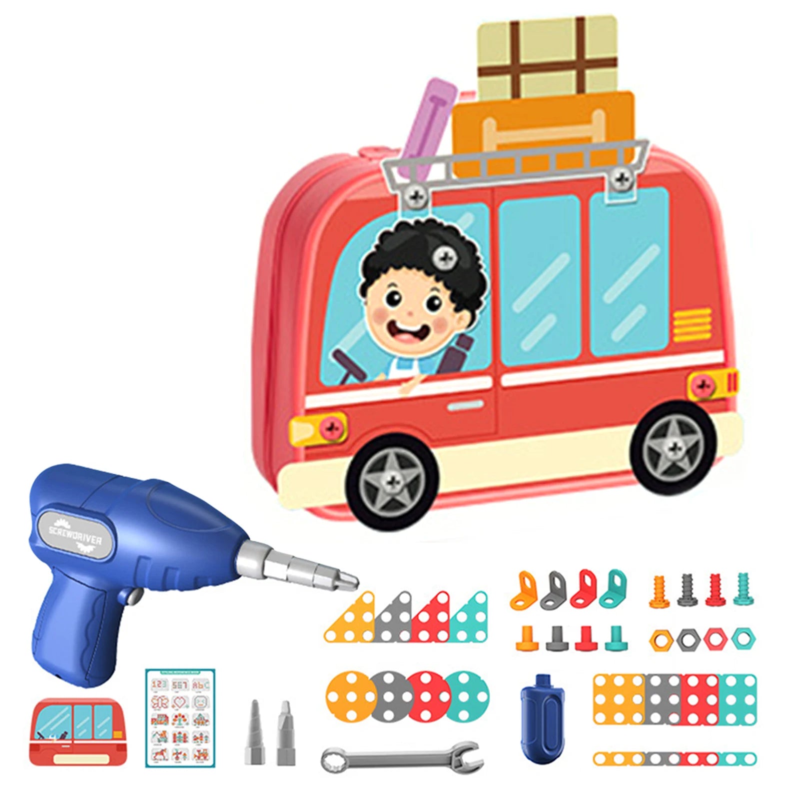 Perceuse électrique pour enfants, boîte à outils, jeux de perçage, Puzzle éducatif, jouet pour garçons, Puzzle à vis Montessori, jouets de jeu de simulation pour enfants