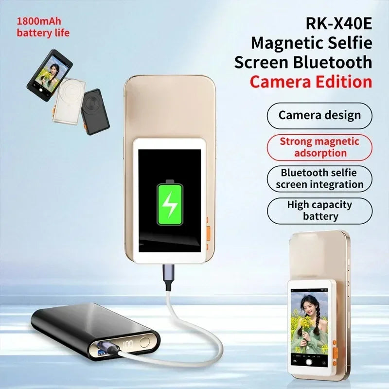 Smartphone moniteur magnétique écran projecteur téléphone caméra arrière Selfie pour Vlog enregistrement vidéo en direct pour Android iPhone