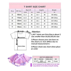 Ensemble de T-shirt et Robe Tutu pour Fille, Tenue Arc-en-Ciel, Vêtements 2 Pièces