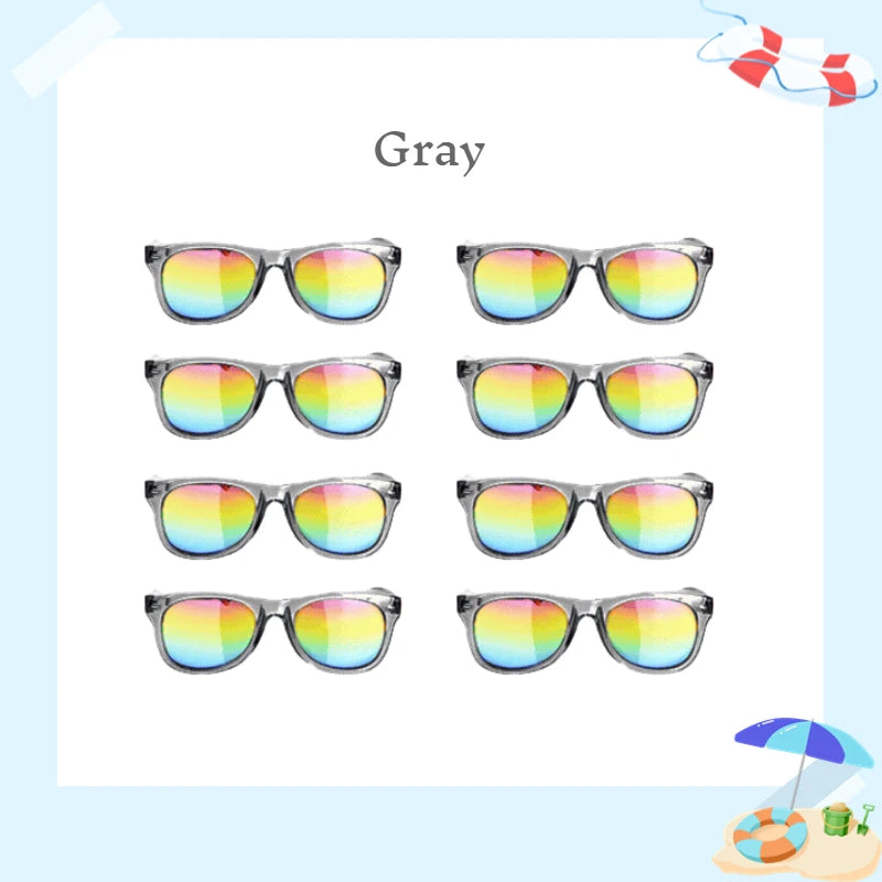 8 - 64pcs enfants lunettes de soleil cadeau de fête en vrac pour les enfants de 3 - 12 ans, lunettes de soleil translucides néon avec Protection UV 400, Pool birthday party Supplies Gift Bag pad