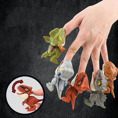 Jouets de dinosaure à doigt pour enfants, Mini modèle d'animaux de tyrannosaure créatifs et amusants, jouet d'interaction pour enfants, cadeaux