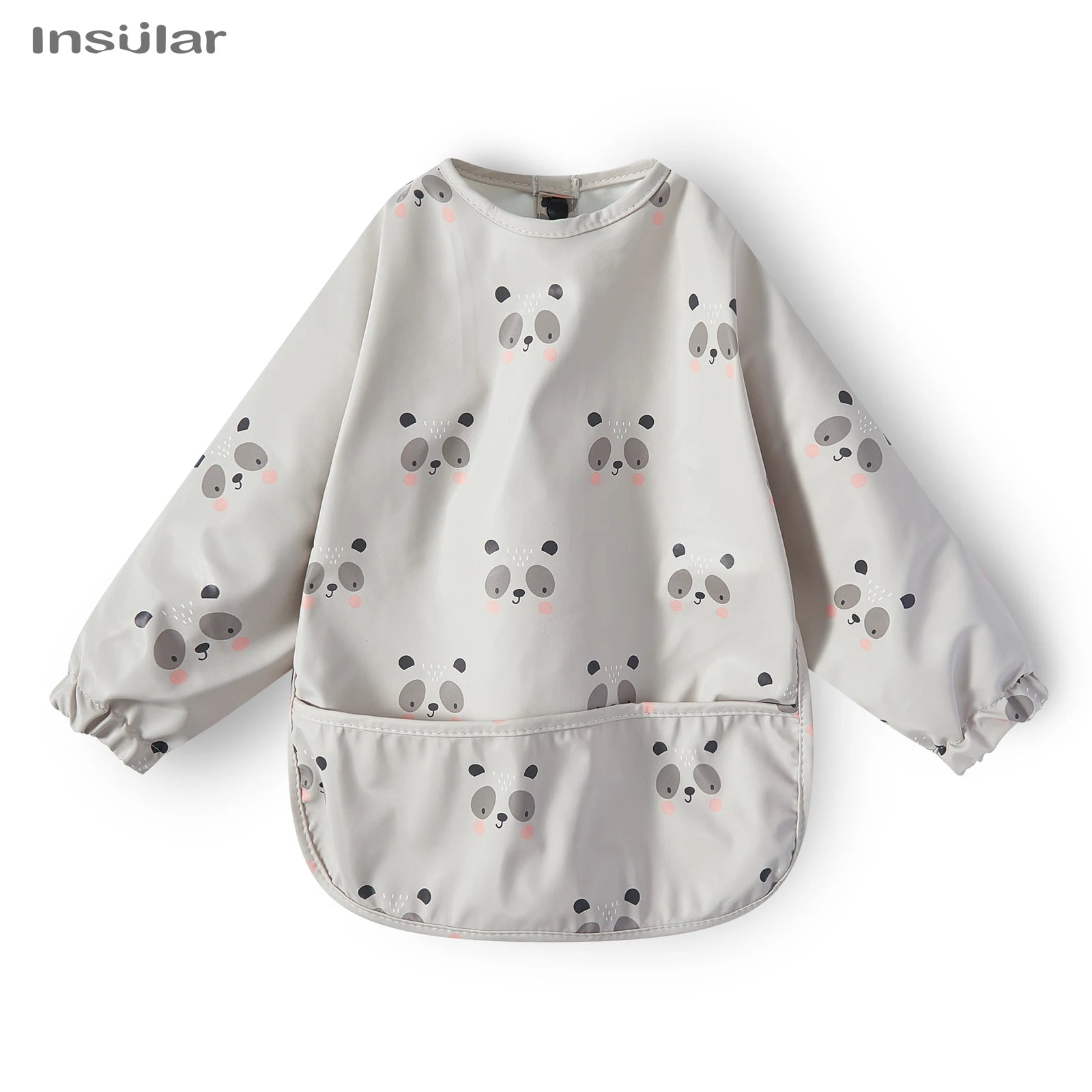 Nouveau bavoir bébé avec poche pour accessoires d'alimentation bavoirs pour enfants imperméable à manches longues bavoirs tabliers à manches longues