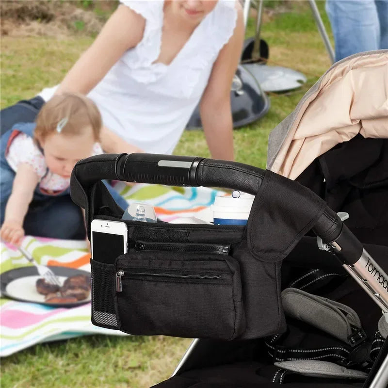 Sac de rangement pour poussette de bébé, sac suspendu de voyage de grande capacité, sac pour maman, porte-bouteille de téléphone, sacs à couches, accessoires de poussette pour bébé