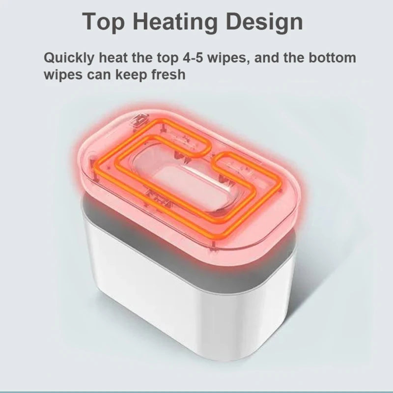 Chauffe-lingettes avec affichage numérique pour bébé, grande capacité, distributeur USB 62, chauffage à température réglable